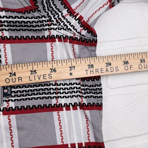 Bocomal Shirt Mens‎ 2XLGray Red Plaid Flame Resistant Cotton Twill Chore Work - Picture 6 of 10